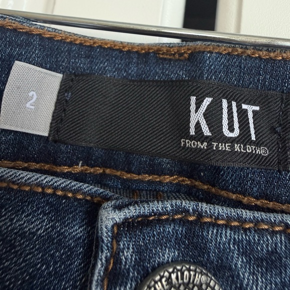KUT From The Kloth Slim Straight Mid Rise Jeans Size 2 Medium Wash | Stretch - Picture 5 of 11
